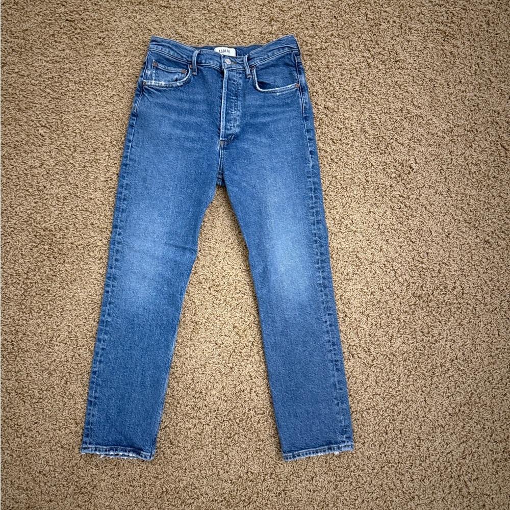 Agolde women’s Straight Blue Jeans